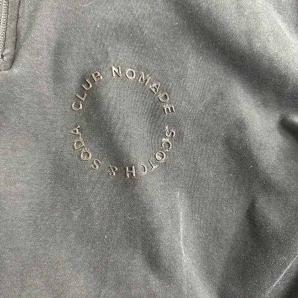 Scotch & Soda Club Nonade Men’s 1/2 Zip Pullover Sweatshirt Black Mens Size M - Picture 4 of 9